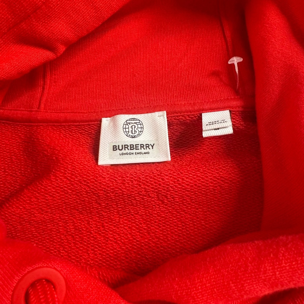 BURBERRY LOVE Hooded Oversized Sweatshirt Red St Valentine's Day NWT - Medium - Picture 15 of 15